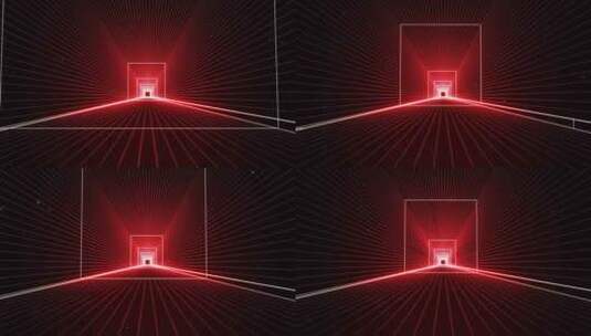 4K红色线条空间隧道穿梭动感VJ背景高清在线视频素材下载