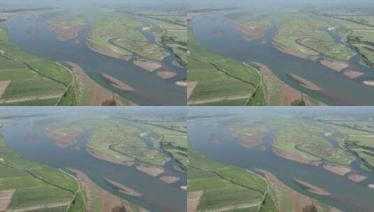 黄河边绿色农田高清在线视频素材下载