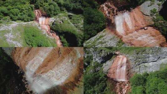 深山里的溪流瀑布高清在线视频素材下载