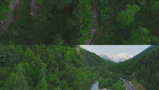 川西甘孜亚拉雪山航拍高清在线视频素材下载