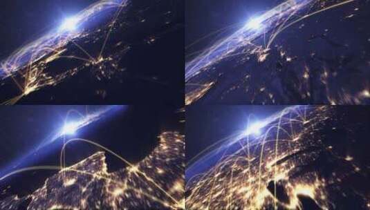 互联网数据的全球网格线高清在线视频素材下载