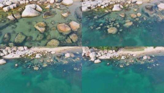 玻璃海礁石高清在线视频素材下载