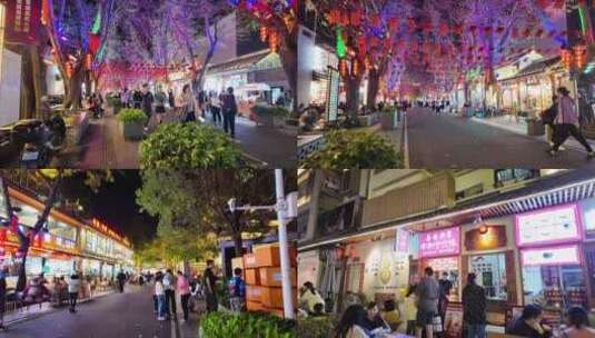 惠州下角中路夜市高清在线视频素材下载