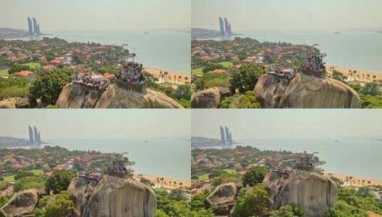 厦门 鼓浪屿 日光岩港仔后浴场 沙滩 别墅高清在线视频素材下载