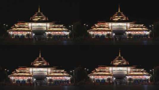 中华人民共和国瑞丽口岸夜景高清在线视频素材下载
