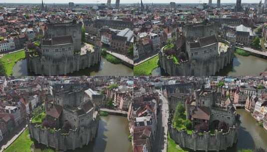 Gravensteen Castle，E高清在线视频素材下载