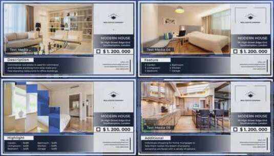 简约现代房地产户型家具图文介绍宣传片AE模板高清AE视频素材下载