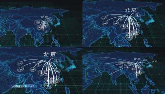 4K科技中国地图区位辐射分析视频AE模板高清AE视频素材下载