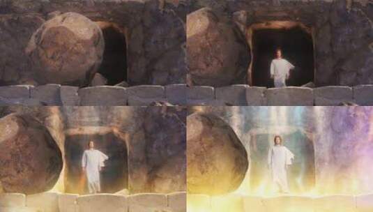 耶稣复活03高清在线视频素材下载