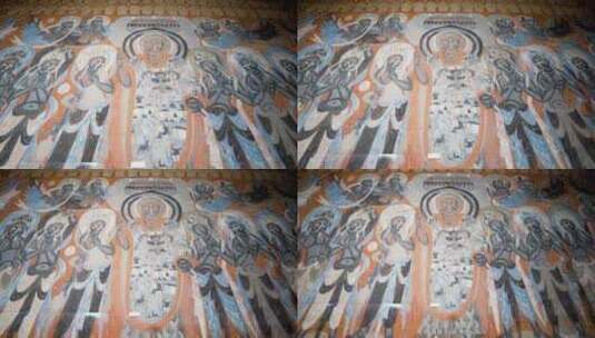 敦煌莫高窟壁画壁画4K高清在线视频素材下载