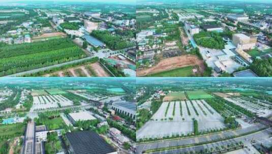 4K无人机航拍陕西西安富平县城市无限风光高清在线视频素材下载