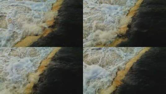 自然奇观库尔迪加鲑鱼飞跃高清在线视频素材下载