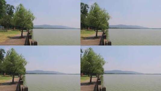 夏天常熟尚湖美丽风光高清在线视频素材下载