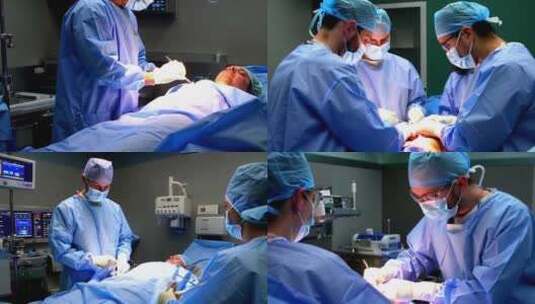 医院医生在手术室给病人做手术ai素材原创高清在线视频素材下载