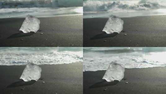 冰，海浪，冰冻，海滩高清在线视频素材下载