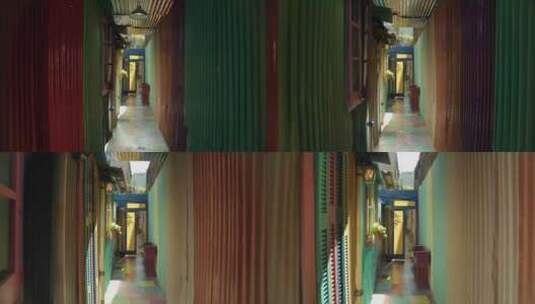 走廊，彩色，窗户，拉博卡高清在线视频素材下载