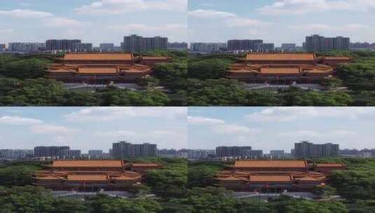 航拍湖南衡阳雁峰寺寺庙古建筑高清在线视频素材下载