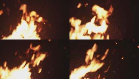 夜晚火焰燃烧实拍素材1高清在线视频素材下载