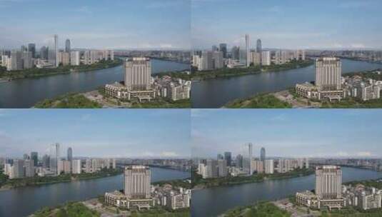 惠州江北航拍高清在线视频素材下载