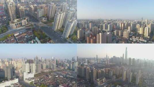 上海疫情黄浦空镜航拍高清在线视频素材下载