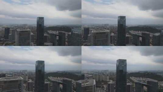台风雨来临前的城市高清在线视频素材下载