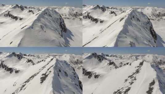 积雪覆盖的山峰高清在线视频素材下载