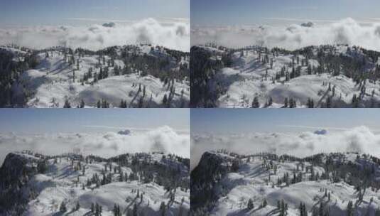 云上白雪覆盖的山高清在线视频素材下载