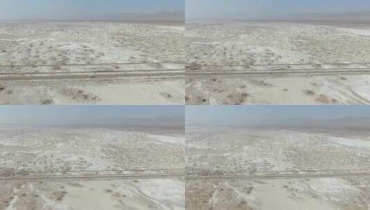 【三花航拍】新疆盐碱地 像雪 天地高清在线视频素材下载