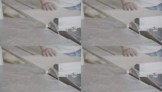 4k家具工厂生产锯板材特写实拍视频高清在线视频素材下载