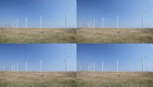 保加利亚风车_风力涡轮机发电场高清在线视频素材下载