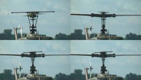 军用直升机旋翼叶片高清在线视频素材下载