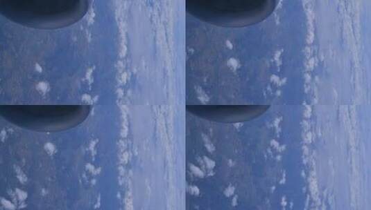 飞机舷窗外的云朵高清在线视频素材下载