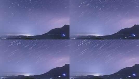 野外星轨 星野延时摄影 自然星空高清在线视频素材下载