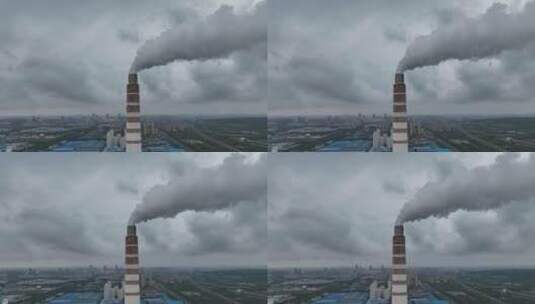 航拍高清实拍石化化工企业炼油环保能源雾霾高清在线视频素材下载