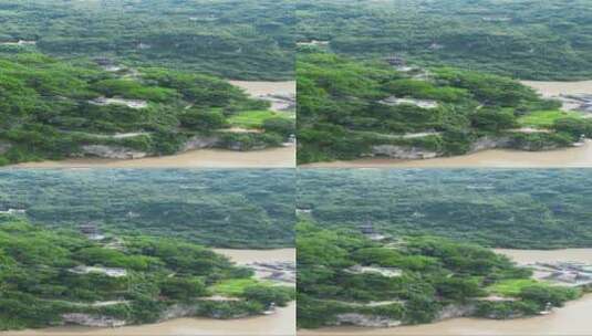 航拍雄伟壮观长江三峡风光竖屏高清在线视频素材下载