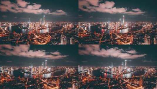 5K航拍上海城市风光宣传片黑金调色高清在线视频素材下载