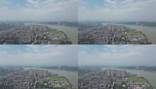 航拍湖北宜昌 城市风光高清在线视频素材下载