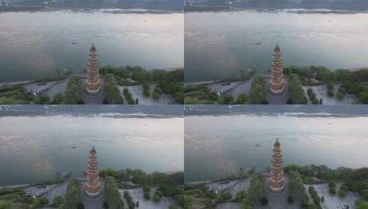 宜昌地标·余晖中的天然塔高清在线视频素材下载