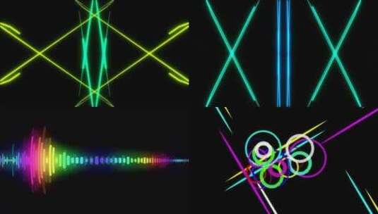 音乐色彩节奏律动光束高清在线视频素材下载