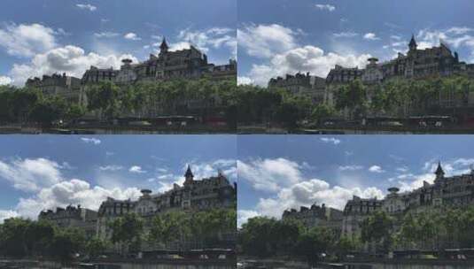 法国巴黎塞纳河畔高清在线视频素材下载