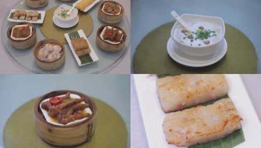 广东茶点菜品摆放高清在线视频素材下载