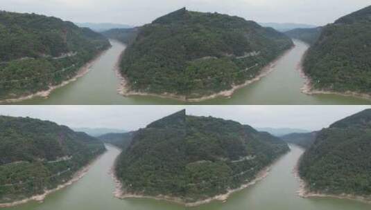 重庆北碚温塘峡风景区自然景观航拍高清在线视频素材下载