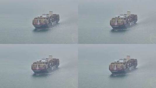 4K大海上航行货轮航拍高清在线视频素材下载