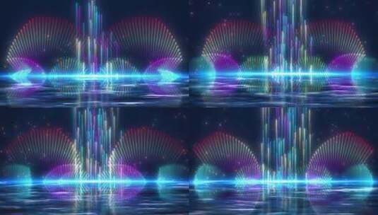 大气梦幻粒子舞台歌曲年会晚会背景8高清在线视频素材下载