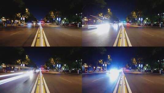 夜晚城市穿行的车流高清在线视频素材下载