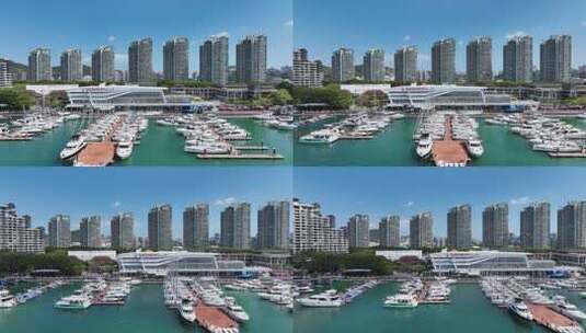 三亚游艇码头高清在线视频素材下载