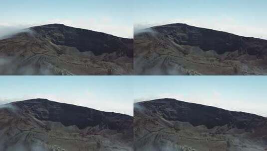 航拍火山风景高清在线视频素材下载