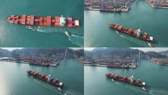 智能现代化港口轮渡高清在线视频素材下载