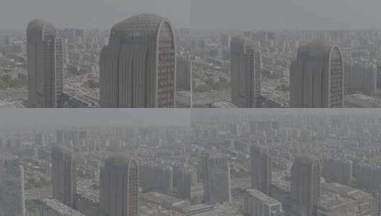 扬州五彩世界双子楼高清在线视频素材下载