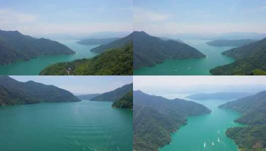 航拍郴州资兴东江湖合集2高清在线视频素材下载